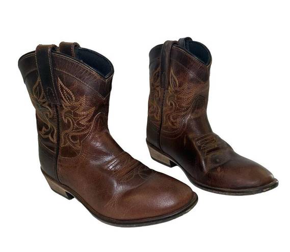 Dingo Vintage  Brown Genuine Leather Embroidered Boho Coastal Cowgirl Boots 6