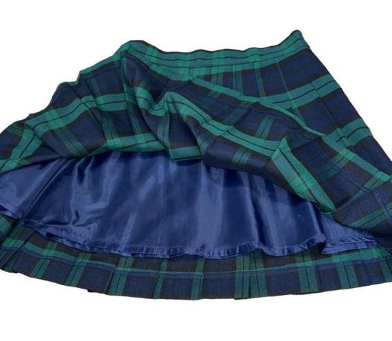 Bagatelle Nwt  Blue and Green Plaid Pleated Schoolgirl Skirt, Size Small