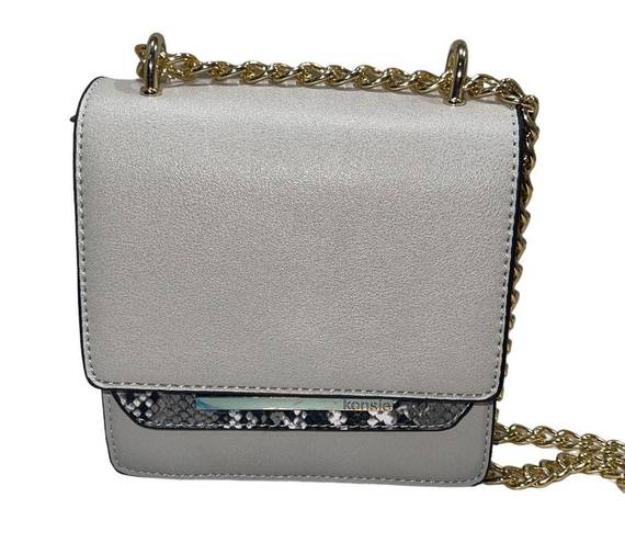 Kensie NWOT!  Snakeskin Trim Chain Crossbody