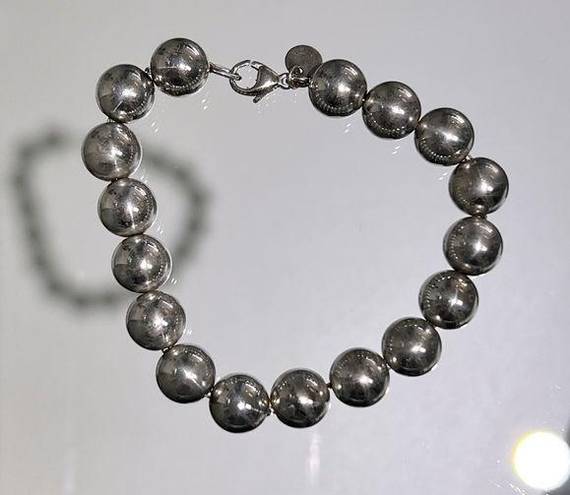 Tiffany & Co. Sterling Silver 10mm Ball Bracelet 7in