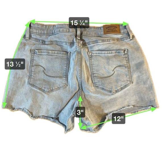 Levi’s Women's  High Waist Light Wash Denim Shorts‎ 31/12 Frayed Hem