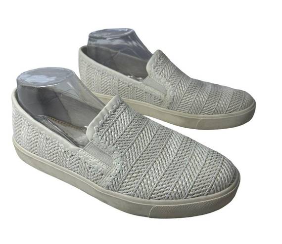 Sam Edelman SAME EDELMAN Erie White Woven Slip On Sneakers Rubber Sole Women’s 10.5