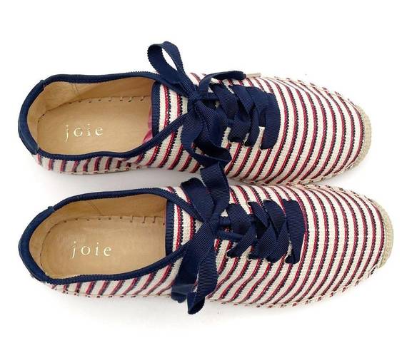 Joie NEW  Corston Espadrille Sneaker Navy Red Cream Gold Women’s 38.5 US 7.5-8