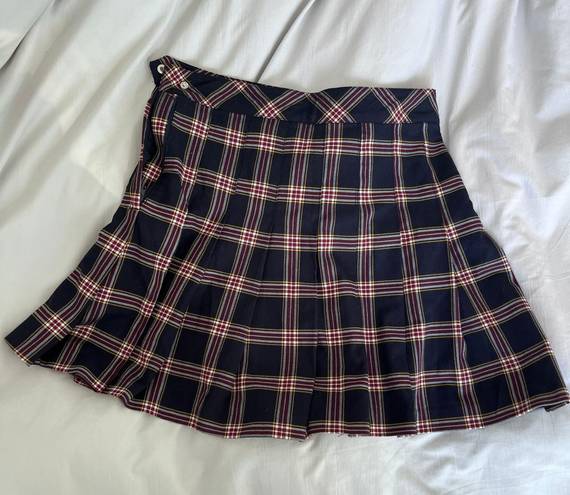 Divided Plaid Skirt