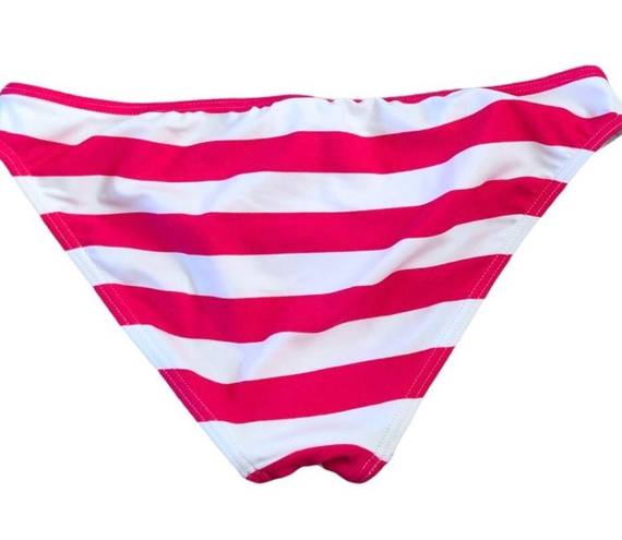 Roxy Swim Hot Pink White Bikini Bottom Sz. L Summer Beach Boating Sailing