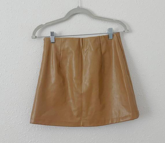 Abercrombie & Fitch Abercrombie Vegan Leather Mini Skirt