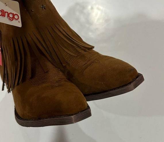 Dingo  Cassidy Rust Fringe Studded Western Boots Size 7.5