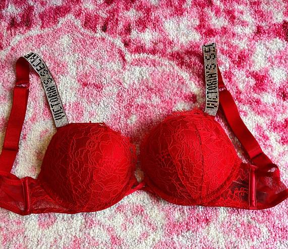 Victoria's Secret Red Lace Victoria Secret Bombshell Bra 