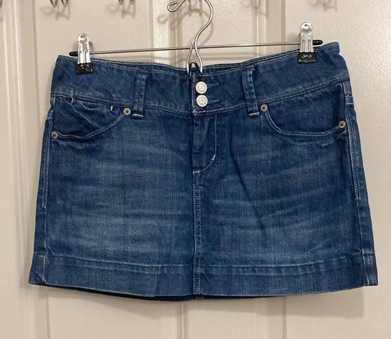 American Eagle Y2K Low Rise Denim  Mini Skirt