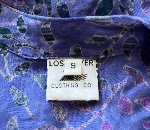 Krass&co 90s Lost River Clothing  Purple Vintage Maxi Dress Wooden Buttons