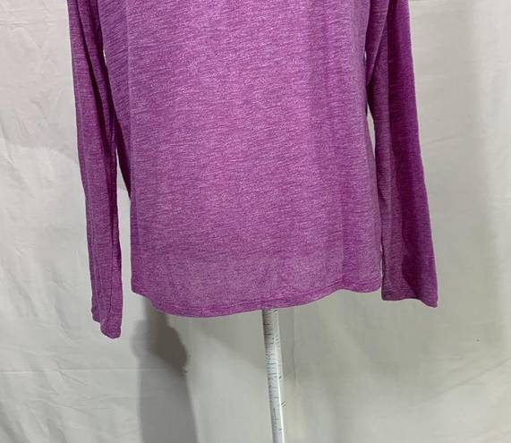 Athleta Long Sleeve Siri Bubble Hem Purple Shirt Size Large