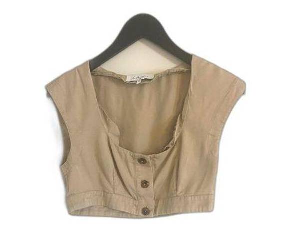 L'Academie  Shrunken Vest Khaki Size S