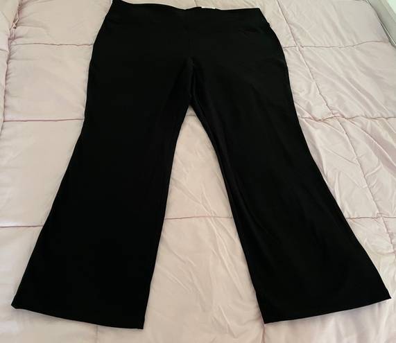 Style & Co NWT . Black Mid Rise Bootcut Cotton Blend Leggings, size 4XL