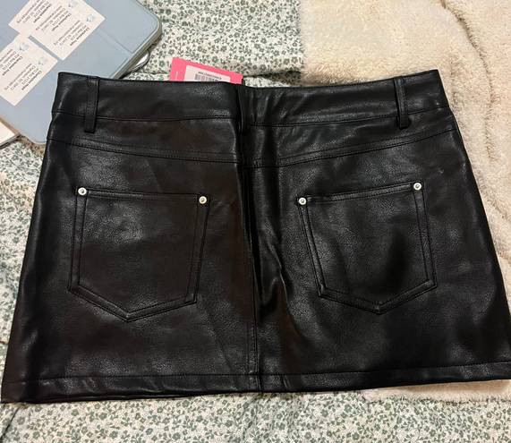 Edikted leather mini skirt