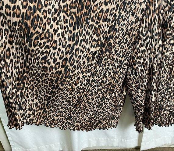 Good American  Leopard Print Always Fits Plisse Knotted Romper Sz.5-8(2x-5X) NWT