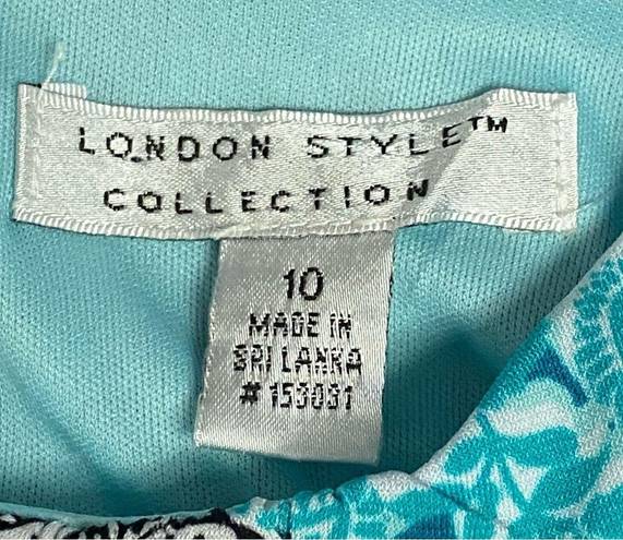 London Times  Collection Sleeveless Maxi Dress Women’s size 10 Blue Black Cruise