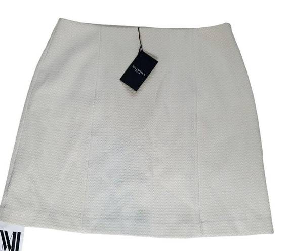 MM.LaFleur NEW  Womens Morningside Ivory Chevron Weave Skirt Size 16 Cream