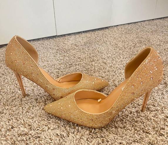 Steve Madden Gold Sparkle Heels