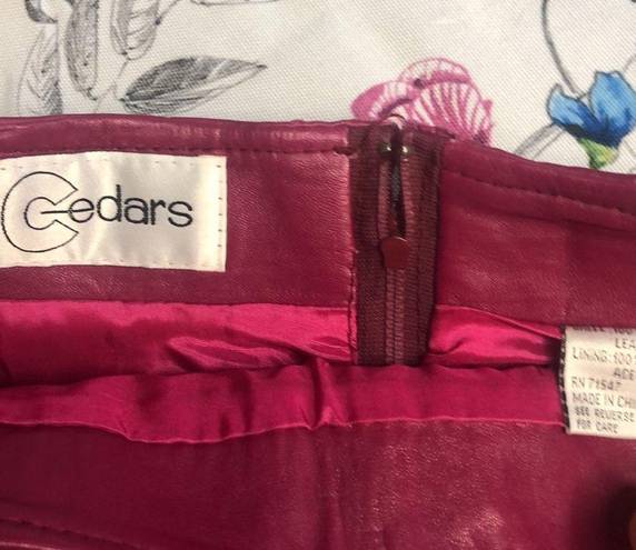 Cedars vintage leather skirt never worn modern S Pink