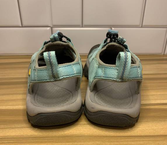 Keen Womens Newport H2 Aqua Blue Gray Drawstring Hiking Sandal Size 7.5 US