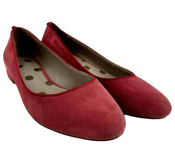 Boden Amelie Low Heel Ballerinas Shoes Suede Slip On Pointed Toe Pink 6.5