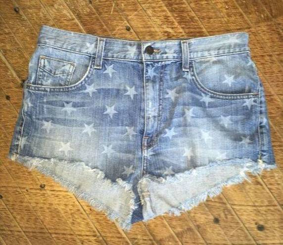 Vans Van x Jesse Jo Star cutoff size 9 denim high waist shorts