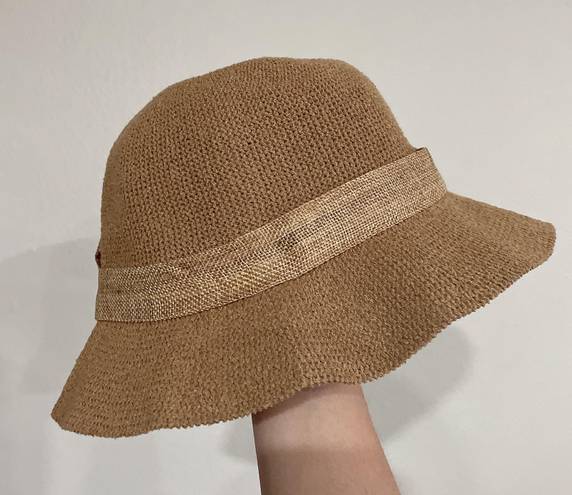 Summer Ribbon Bow Brown Bucket Hat Beach