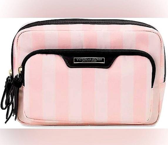 Victoria's Secret Victoria’s Secret Pink Striped Cosmetic Bag