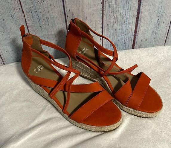 Eileen Fisher NWOT Eileen Fischer Wanda Strappy Leather Wedge Sandal