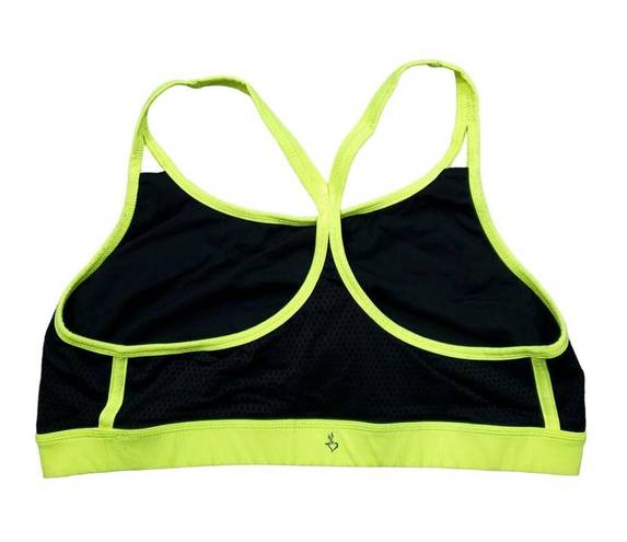 Torrid  Active Black Mesh Neon Yellow Green Sports Bra Plus Size 3X Unlined