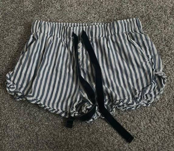 Aerie Ruffle Hem Striped Boxer Shorts