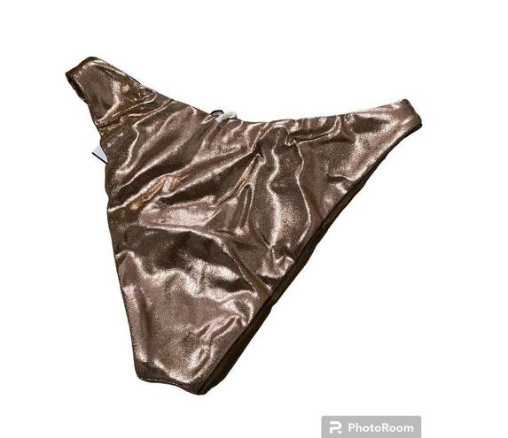 Good American  Foil Better Bikini Rev Bottom Mocha Metallic Bronze Size 2/M