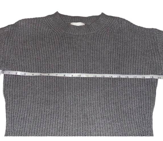 Tuckernuck  Bloggers Favorite all:row Bow Sleeve Side Slit Sweater Small Gray