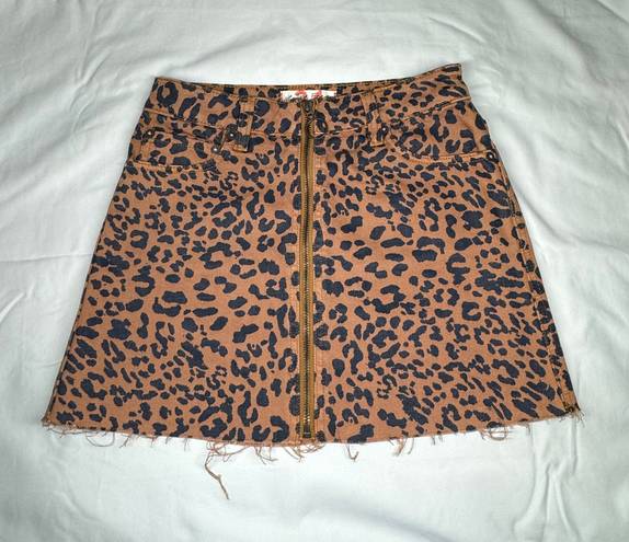 Free People Cheetah Skirt