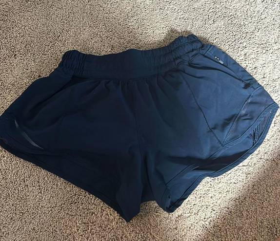 Lululemon Navy Blue Hotty Hot Shorts