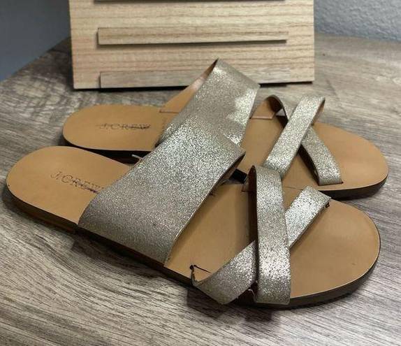 J.Crew  Metallic Gold Bali Sandal