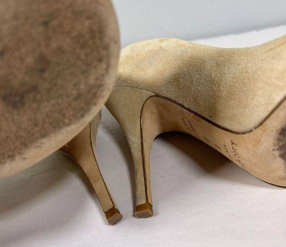 Kate Spade  licorice‎ Suede Pointed Toe Pump Heels Womens 6B Nude