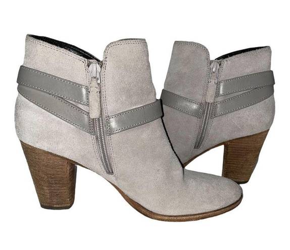 Cole Haan  Hayes Grey Suede Strap Ankle Bootie Size 7.5