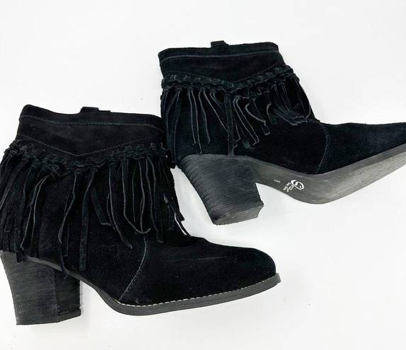 sbicca  'Sound' Fringe Suede Bootie 8