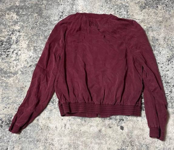 American Eagle Maroon Bomber Jacket