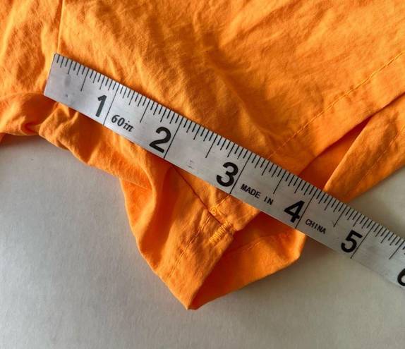 Dolfin Vintage  high waisted nylon shorts Large made in USA pockets neon orange