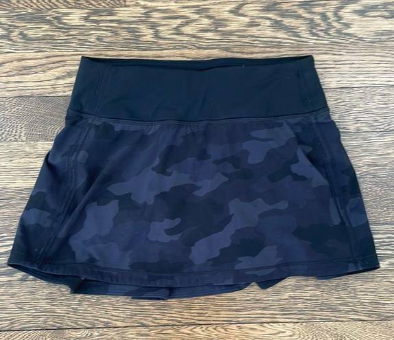 Lululemon Pace Rival Mid-rise Skirt In Black Camo