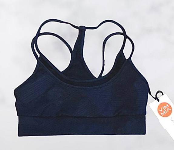 Vimmia NWT  Yoga Sports Bra, Sexy Strappy, Black Racer Back Bra, Small