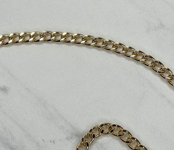 Lightweight Draped Gold Tone Metal Chain Link Belt Size XS Small S