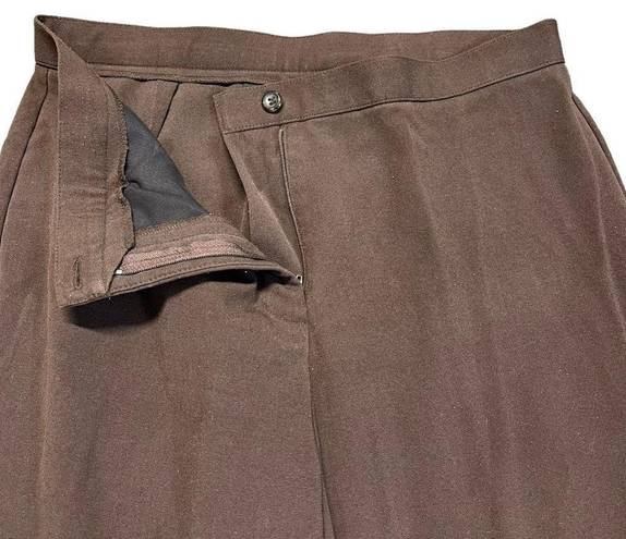 Briggs New York Womens Straight Leg Hi Rise Dress Pants Trousers Brown Sz 10 EUC