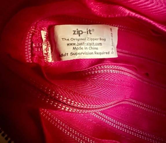 ZIP IT bright pink case pouch NWOT