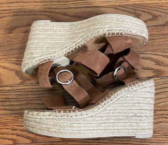 DV by Dolce Vit Dolce Vita Espadrille Platform Wedge Heels Brown size 8