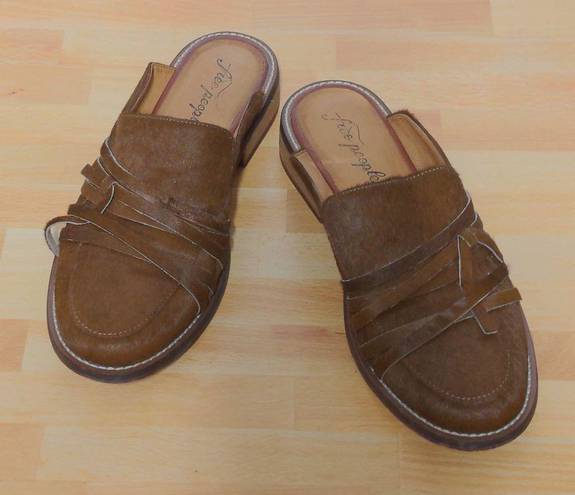 Free People Brown Saratoga Calf Hair Mules / Loafers / Slides - Size 39 (US 9)