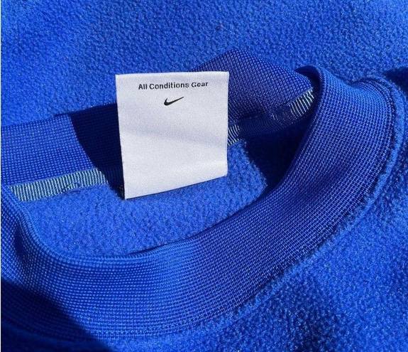 Nike  ACG Royal blue fleece long sleeve crewneck sweater 
Tagged S small