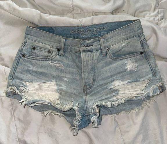 American Eagle  distressed denim shorts. Size 0